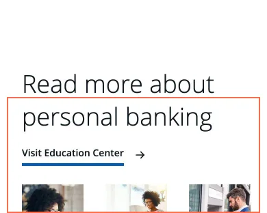 chase.com at phone size, the frame on what this finding is about: Hidden slides in the checking page's article carousel still hold focusable links.