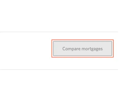 CIBC at tablet size, the frame on what this finding is about: The 'Compare mortgages' links are 2.61:1 grey and stay in the Tab order.