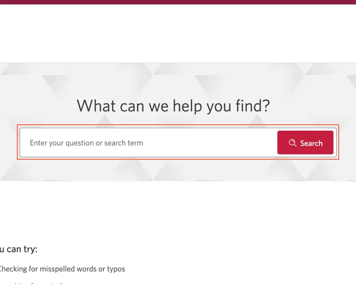 CIBC at desktop size, the frame on what this finding is about: The field on Search Results is named for a status message.