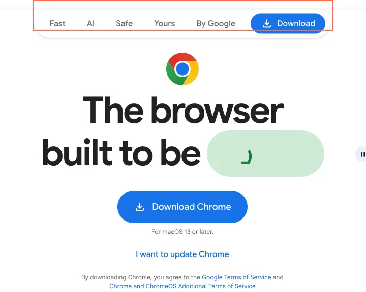 google.com at desktop size, the frame on what this finding is about: On the Chrome page, visible controls are hidden from screen readers and take focus.