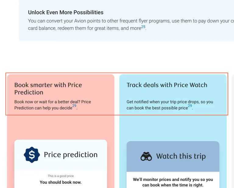 RBC Royal Bank at desktop size, the frame on what this finding is about: Avion card footnotes and the Investments hero line fail contrast.