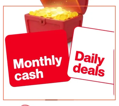 verizon.com at phone size, the frame on what this finding is about: On phones the home page's cash-offer carousel has no usable Previous and Next buttons.